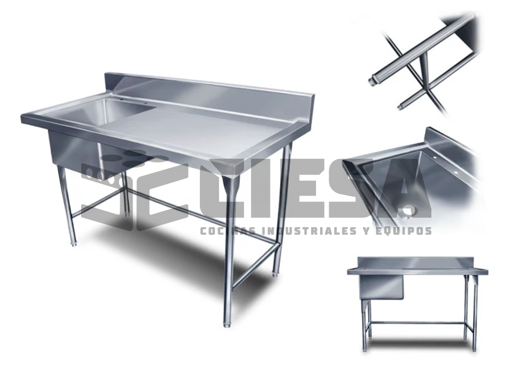 Fregadero Una Tarja en Acero Inoxidable
