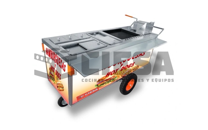 Carrito Para Hot Dogs Y Hamburguesas Mod CH 170