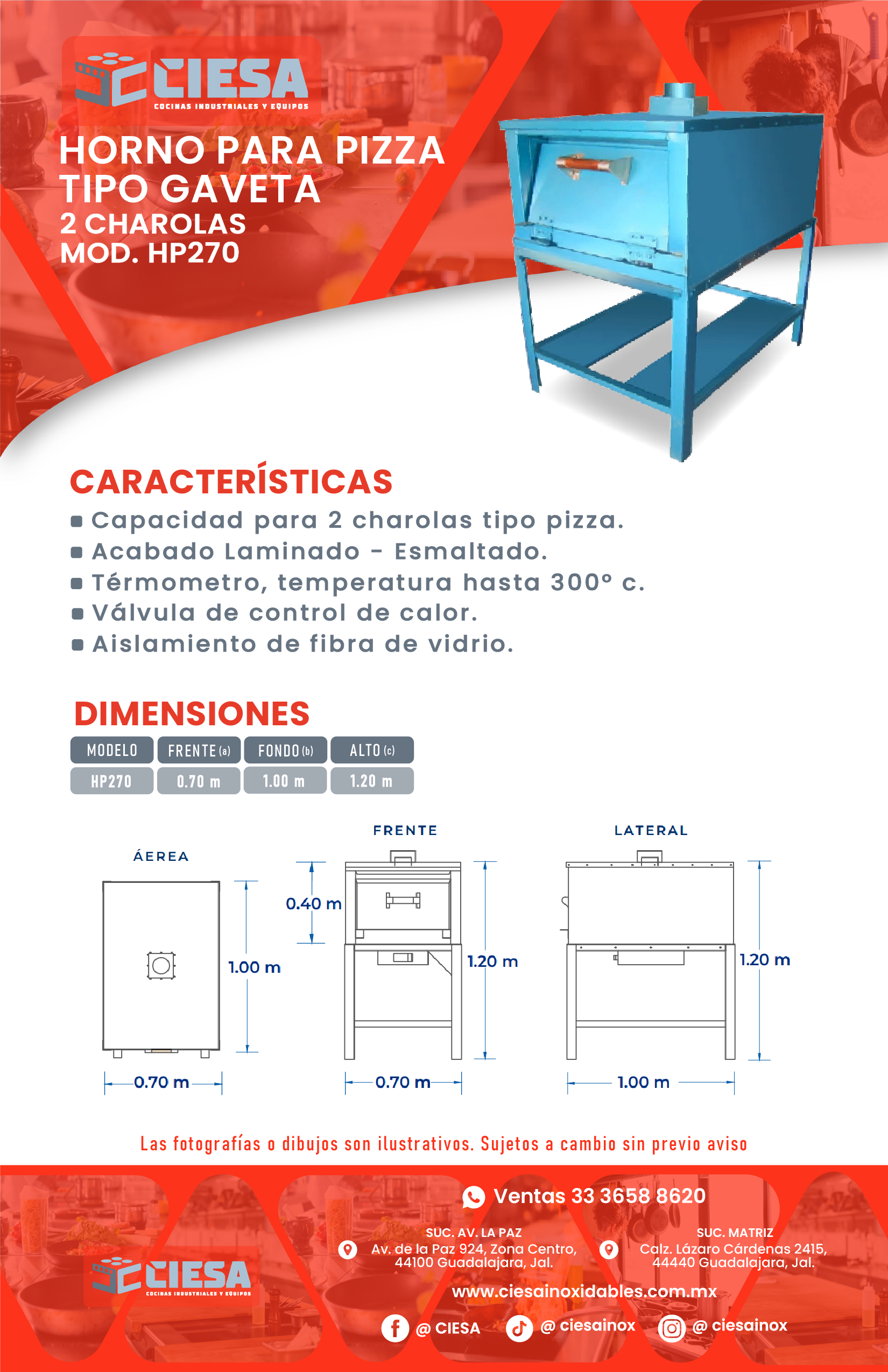 Horno Para Pizza De 2 Charolas - Imagen 2
