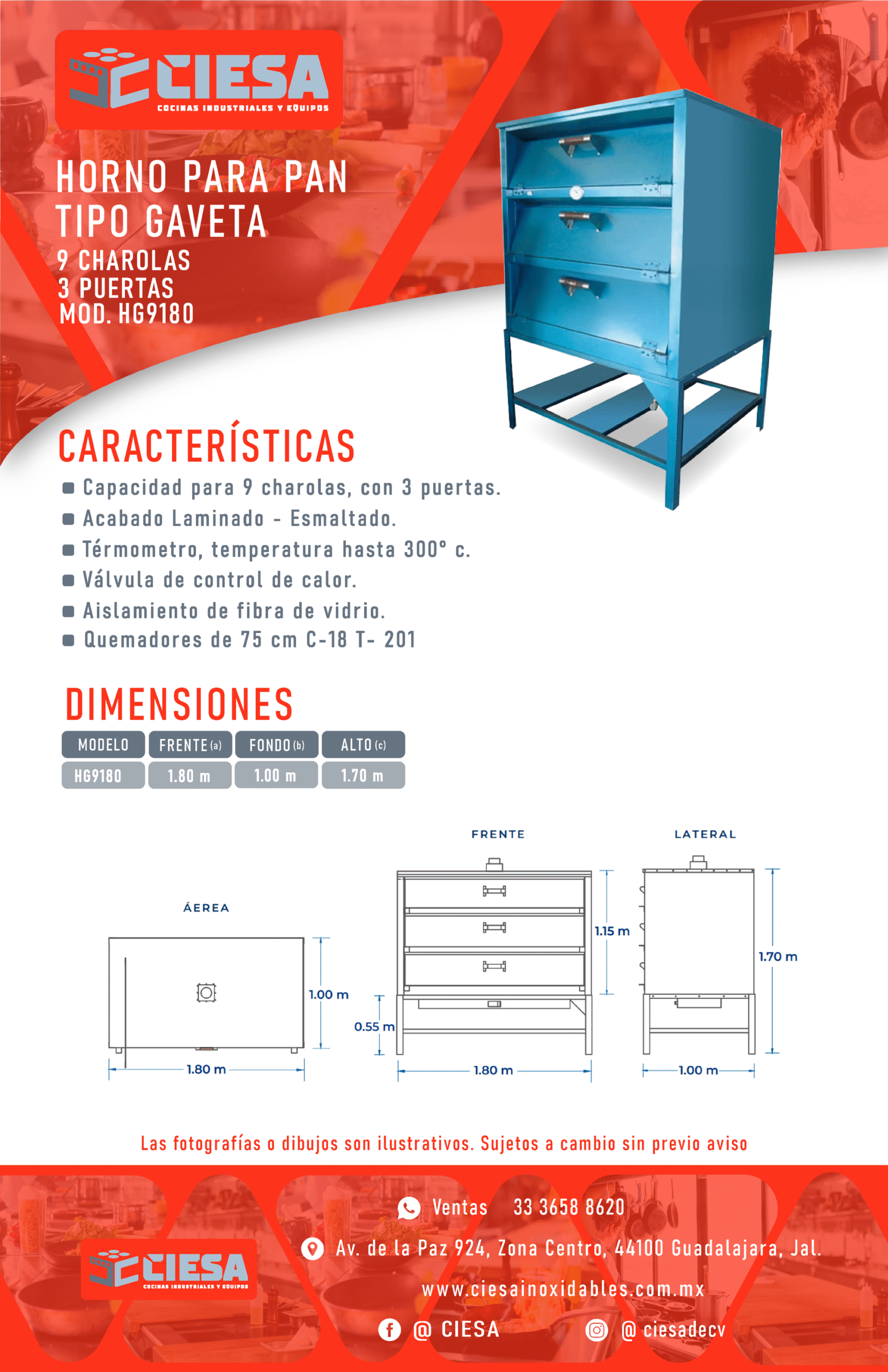 Horno Para Pan Tipo Gaveta De Nueve Charolas - Imagen 2