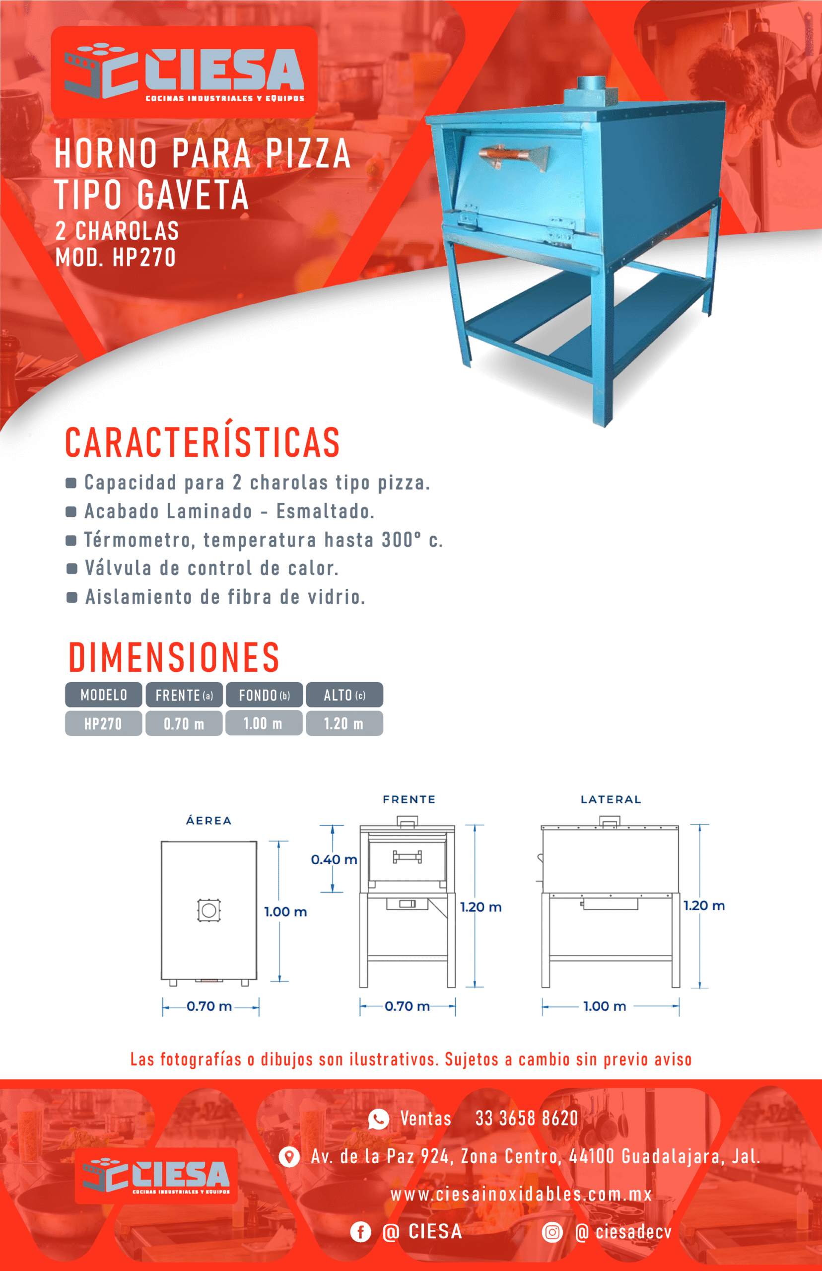 Horno Para Pizza De 2 Charolas - Imagen 2