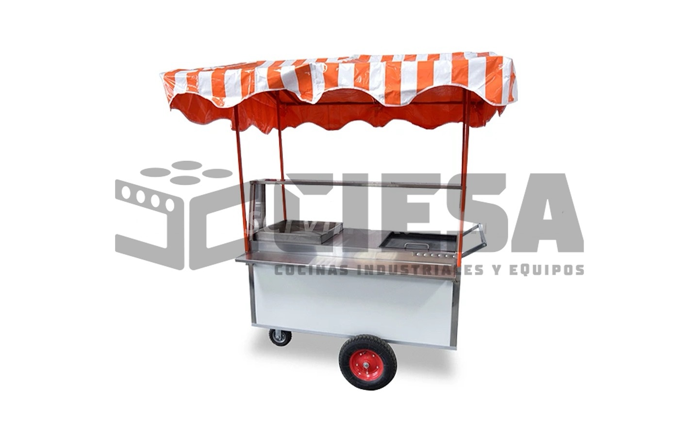 Carrito Taquero de 3 Servicios Con Repisa Económico CT3SRE - Imagen 2