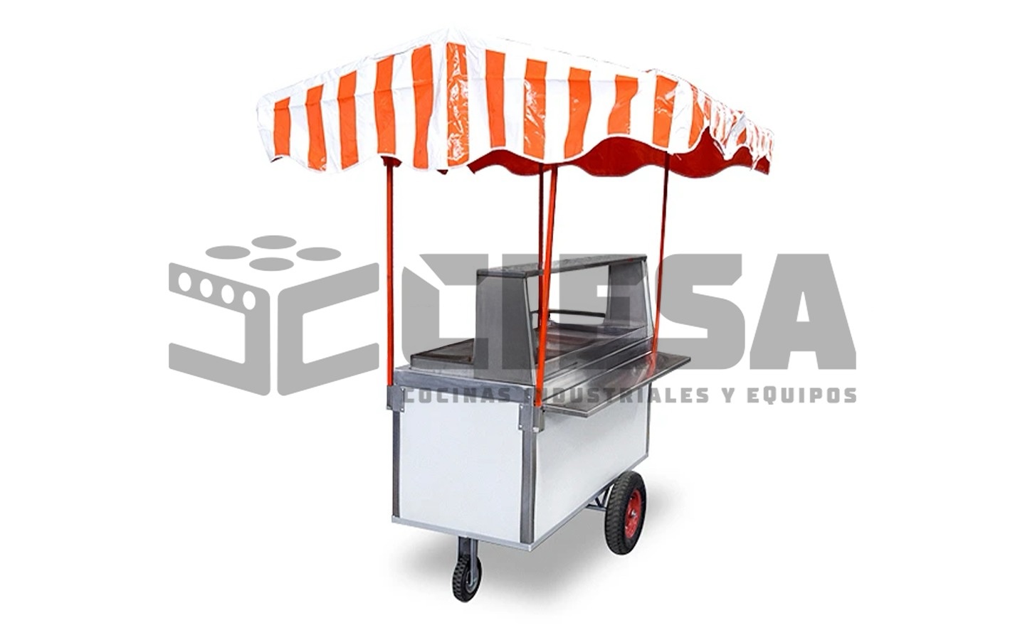 Carrito Taquero de 3 Servicios Con Repisa Económico CT3SRE