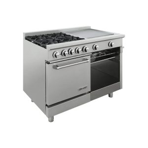Estufa con 4 quemadores, horno y plancha de 2 pies  GES-042-000 CG-41PD