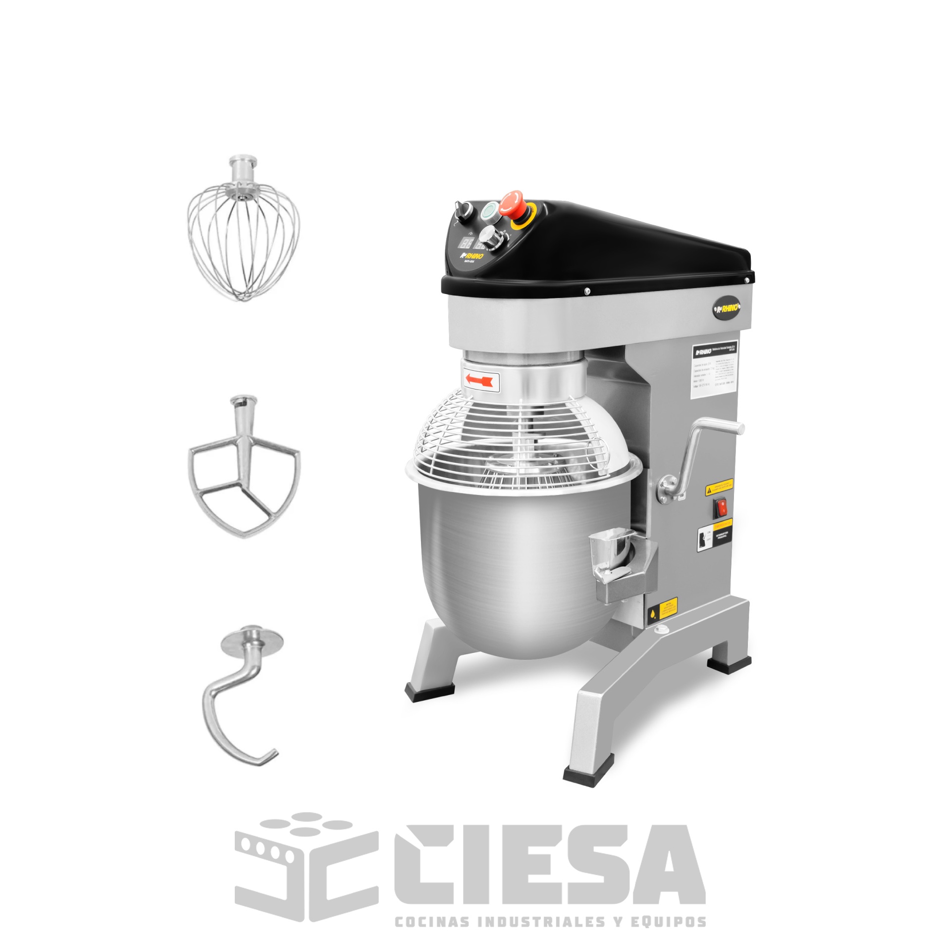 Batidora planetaria de velocidad variable 20L