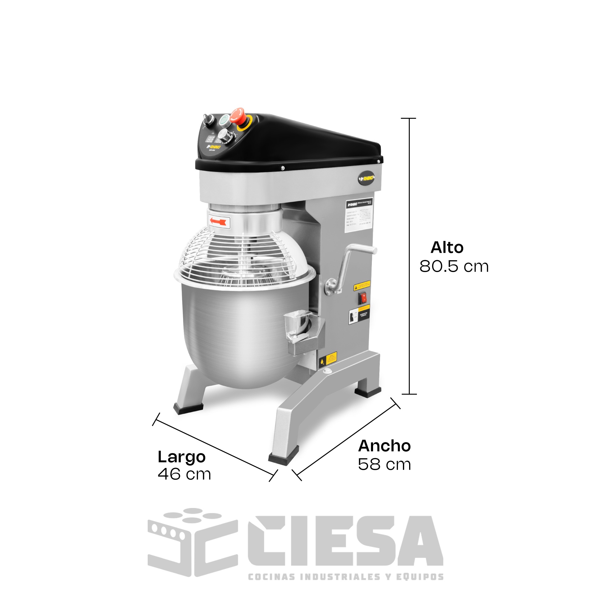 Batidora planetaria de velocidad variable 20L - Imagen 3